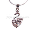 Fashion Bling White Swan Simple Design Pendant Necklalce